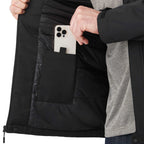 Lena Recycled Insulated Jacket with Hood for Men Transfer - Black - On Model Detail 2
