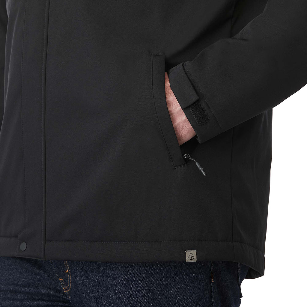 Lena Recycled Insulated Jacket with Hood for Men Transfer - Black - On Model Detail 3
