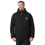 Lena Recycled Insulated Jacket with Hood for Men Transfer - Black - On Model Front