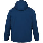 Lena Recycled Insulated Jacket with Hood for Men Transfer - River Blue - Back