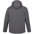 Lena Recycled Insulated Jacket with Hood for Men Transfer - Steel Grey - Back