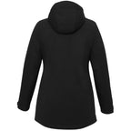 Lena Recycled Insulated Jacket with Hood for Women Transfer - Black - Back