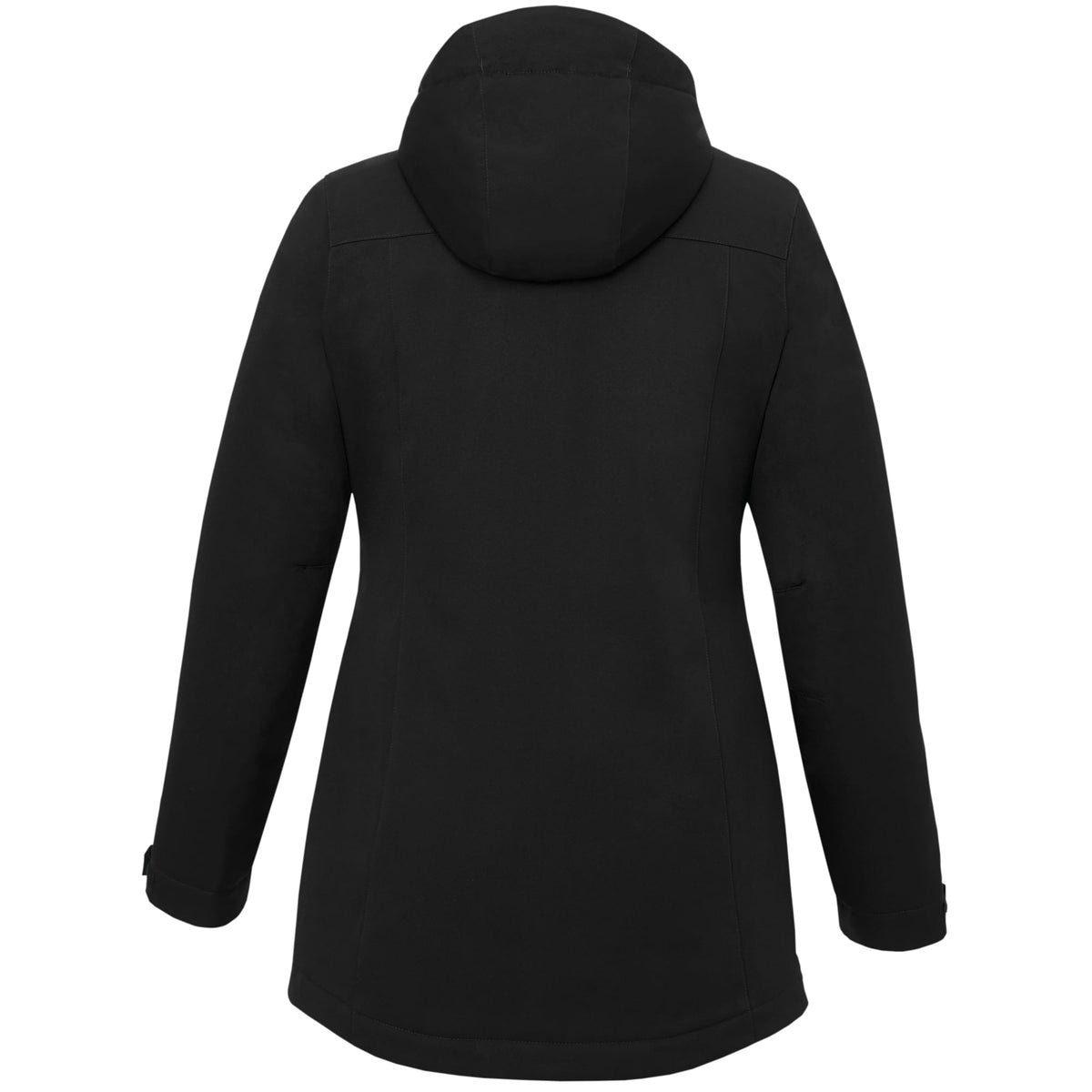 Lena Recycled Insulated Jacket with Hood for Women Transfer - Black - Back
