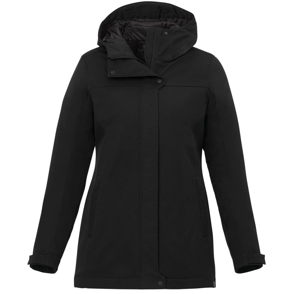Lena Recycled Insulated Jacket with Hood for Women Transfer - Black - Front 2