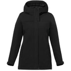 Lena Recycled Insulated Jacket with Hood for Women Transfer - Black - Front