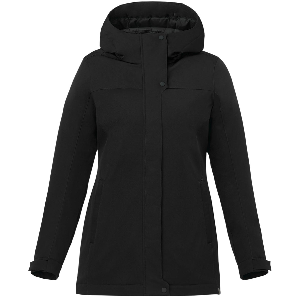 Lena Recycled Insulated Jacket with Hood for Women Transfer - Black - Front