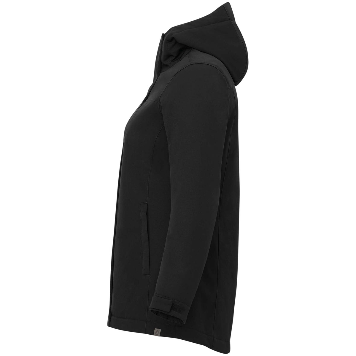 Lena Recycled Insulated Jacket with Hood for Women Transfer - Black - Left Side
