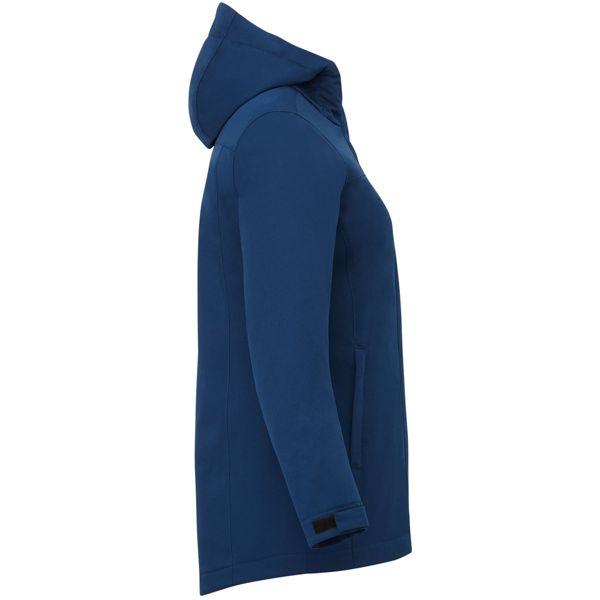 Lena Recycled Insulated Jacket with Hood for Women Transfer - River Blue - Right Side