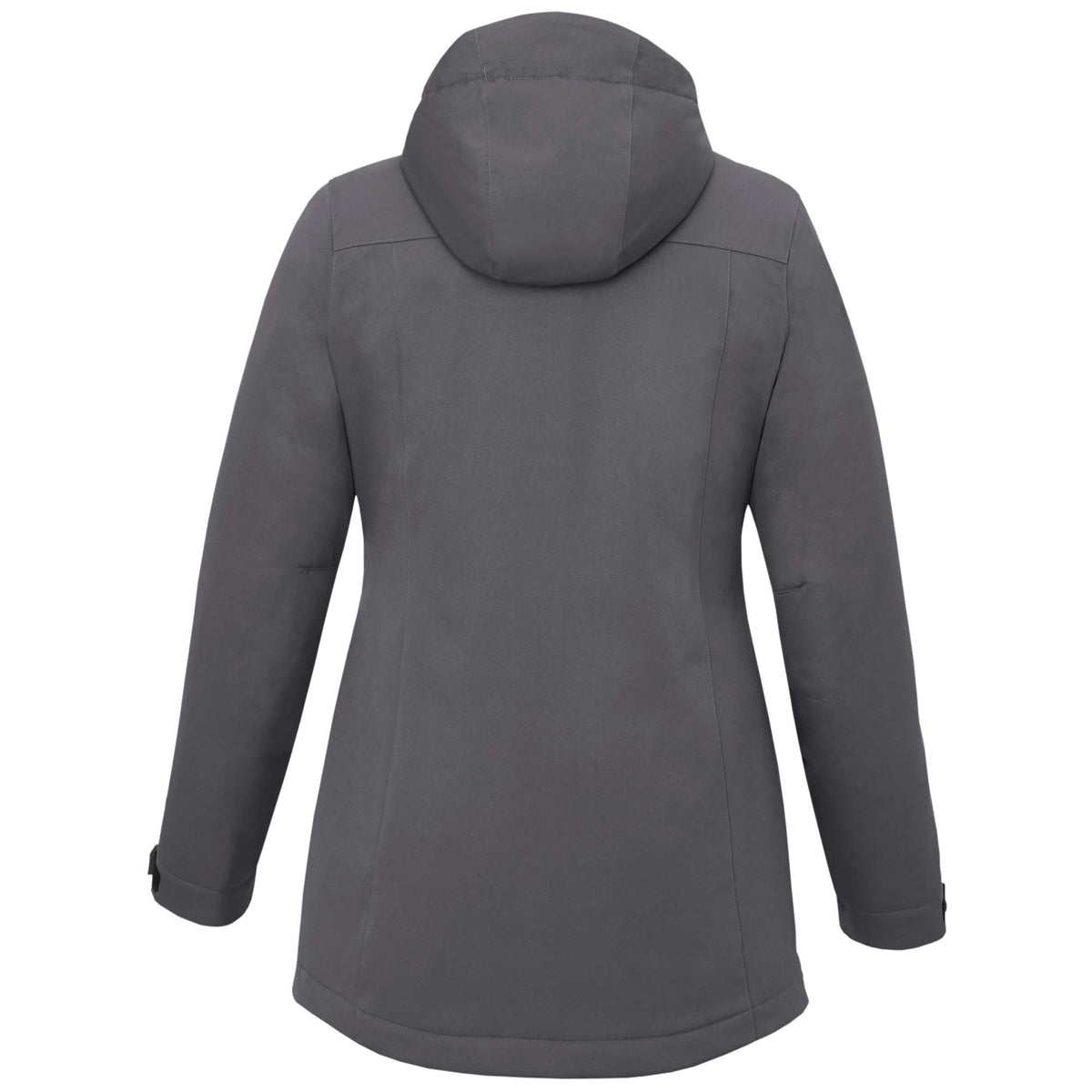 Lena Recycled Insulated Jacket with Hood for Women Transfer - Steel Grey - Back