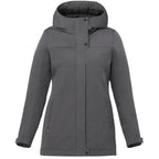 Lena Recycled Insulated Jacket with Hood for Women Transfer - Steel Grey - Front 2