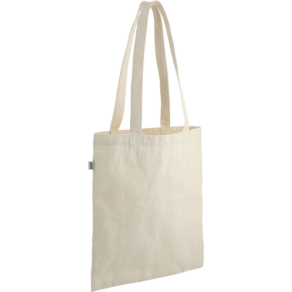 Lightweight Hemp Cotton Tote, 11 oz - Natural - Right Angle 3