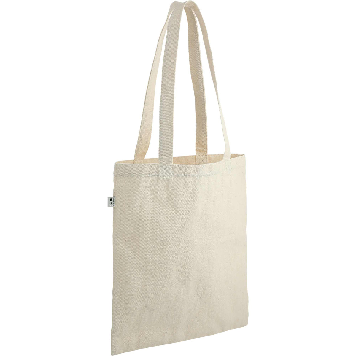 Lightweight Hemp Cotton Tote, 11 oz - Natural - Right Angle 3