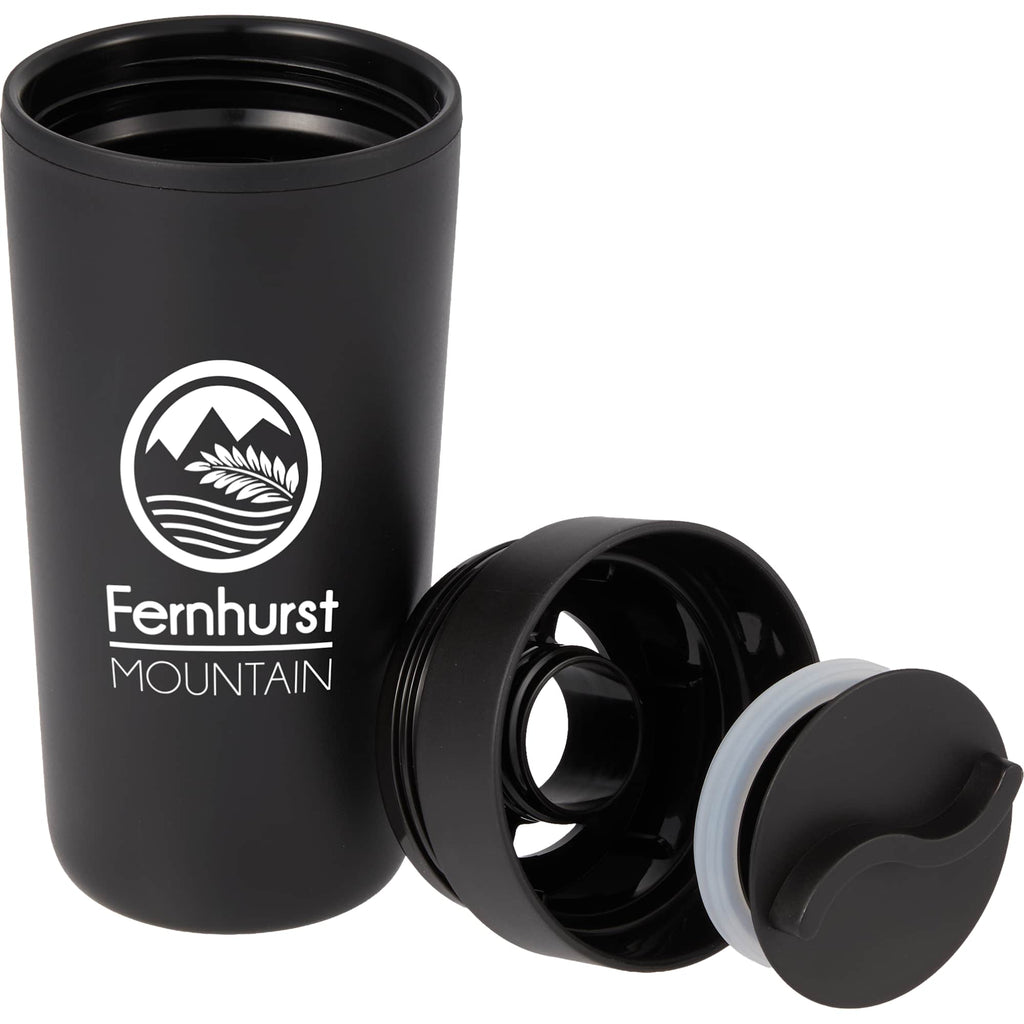Lola Recycled Tumbler with 360 Degree Lid, 16 oz - Black - Detail