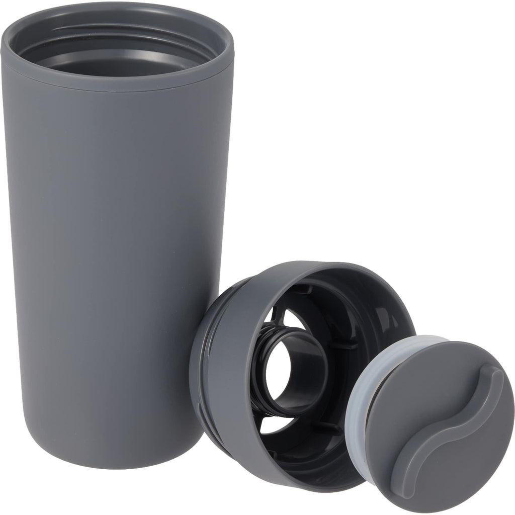 Lola Recycled Tumbler with 360 Degree Lid, 16 oz - Charcoal - Detail 2