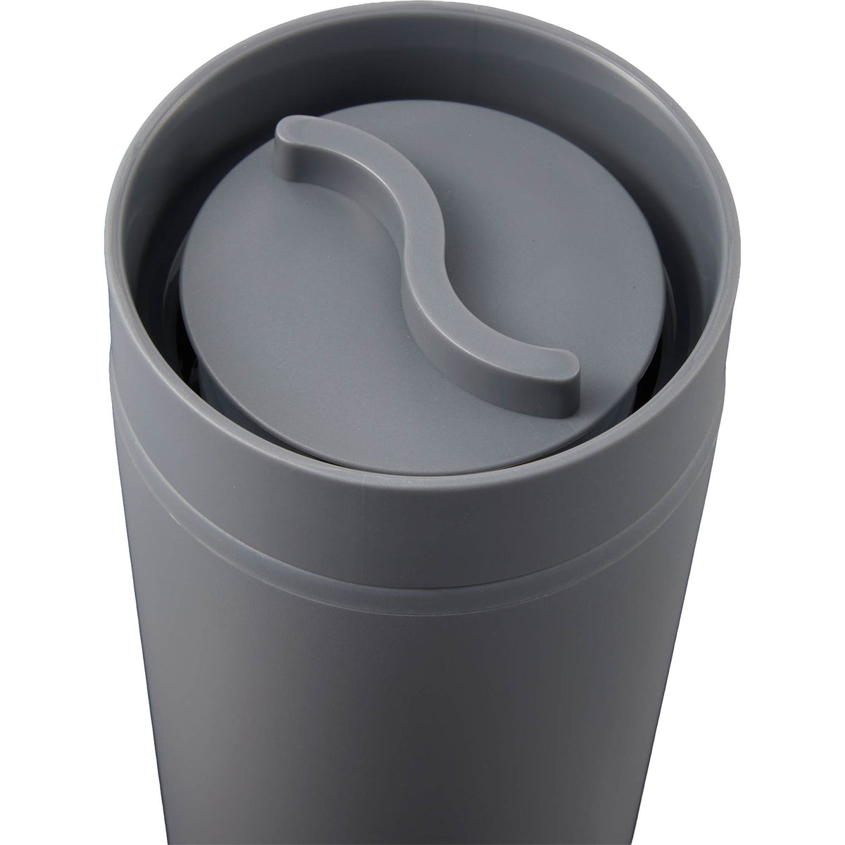 Lola Recycled Tumbler with 360 Degree Lid, 16 oz - Charcoal - Detail 4