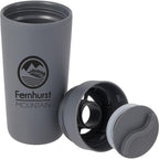 Lola Recycled Tumbler with 360 Degree Lid, 16 oz - Charcoal - Detail