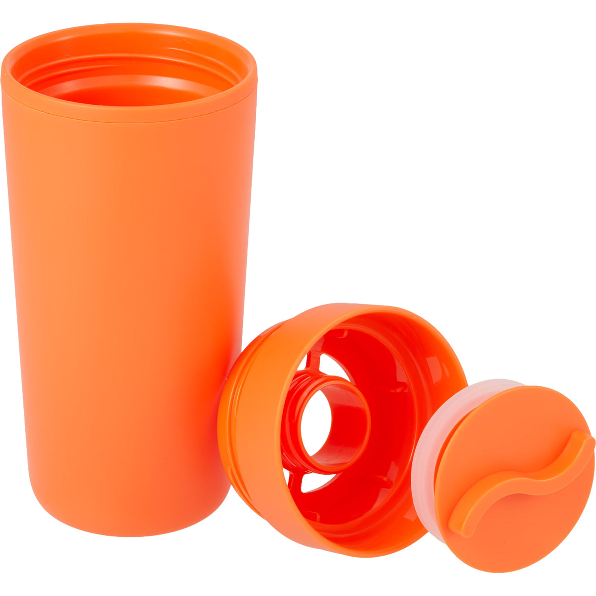 Lola Recycled Tumbler with 360 Degree Lid, 16 oz - Orange - Detail 2