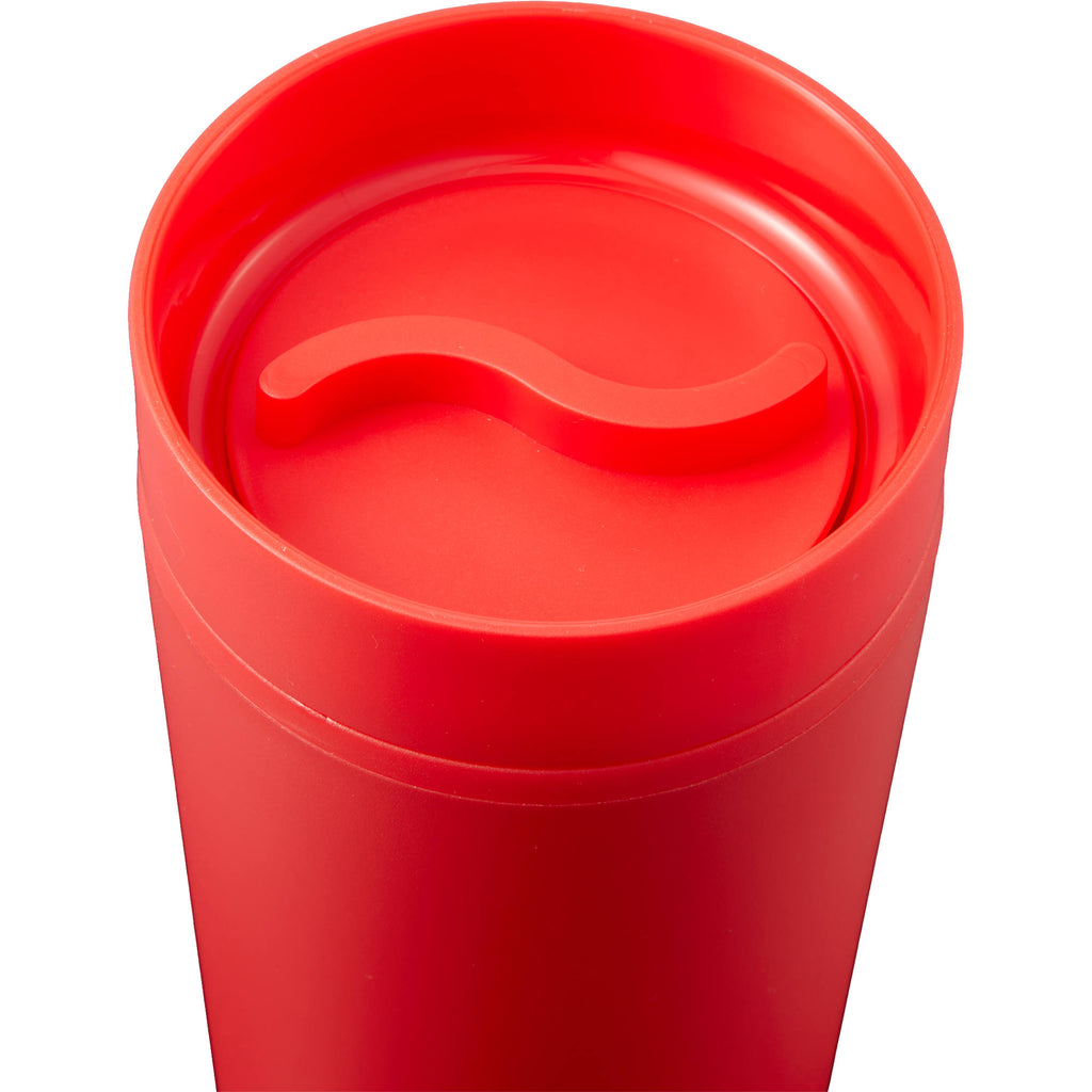 Lola Recycled Tumbler with 360 Degree Lid, 16 oz - Red - Detail 3