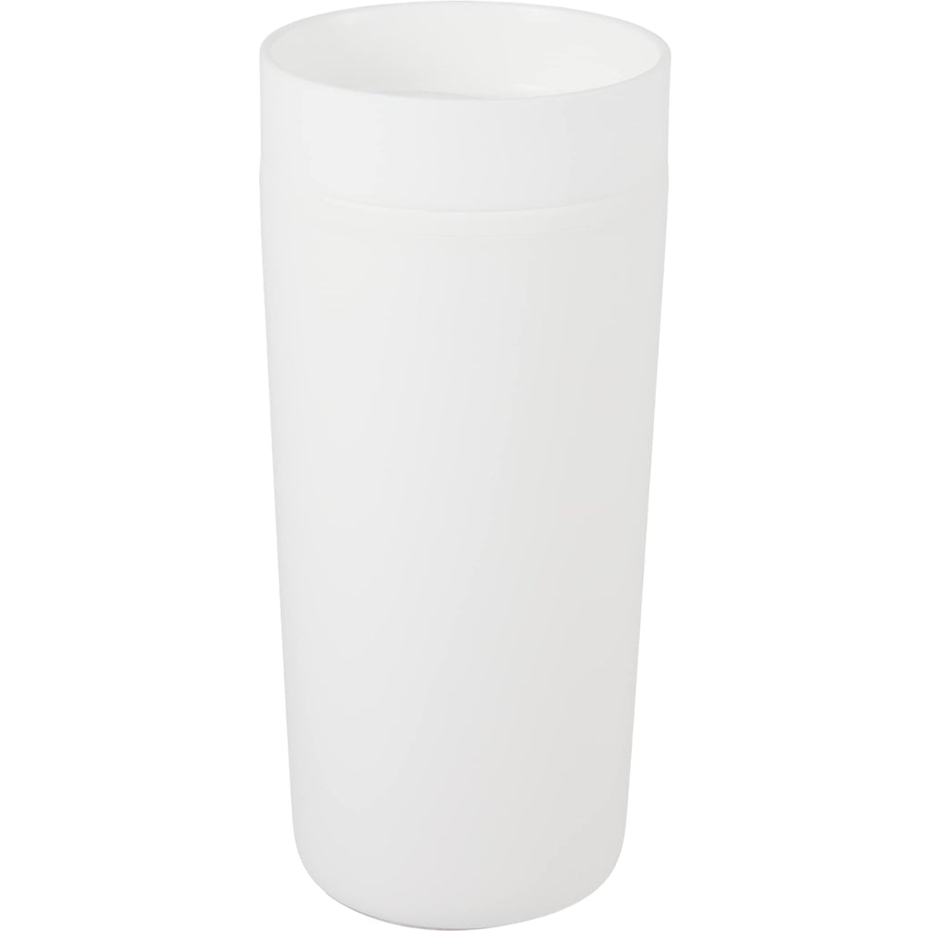 Lola Recycled Tumbler with 360 Degree Lid, 16 oz - White - Back