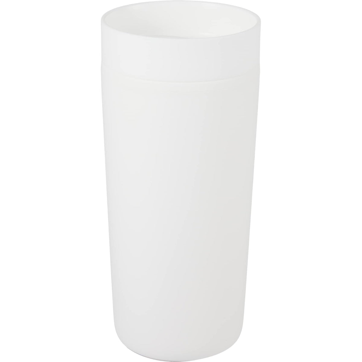 Lola Recycled Tumbler with 360 Degree Lid, 16 oz - White - Back