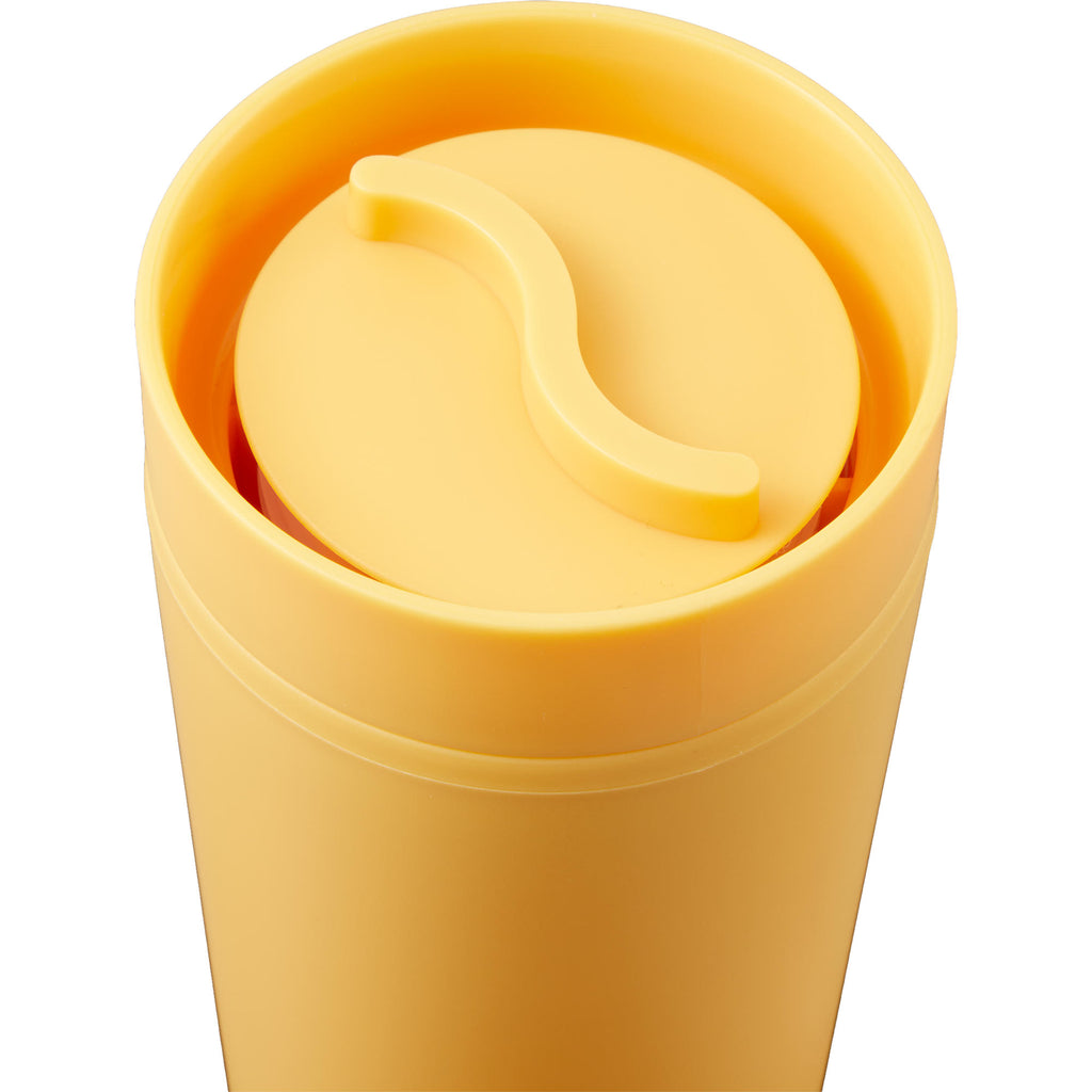 Lola Recycled Tumbler with 360 Degree Lid, 16 oz - Yellow - Detail 3