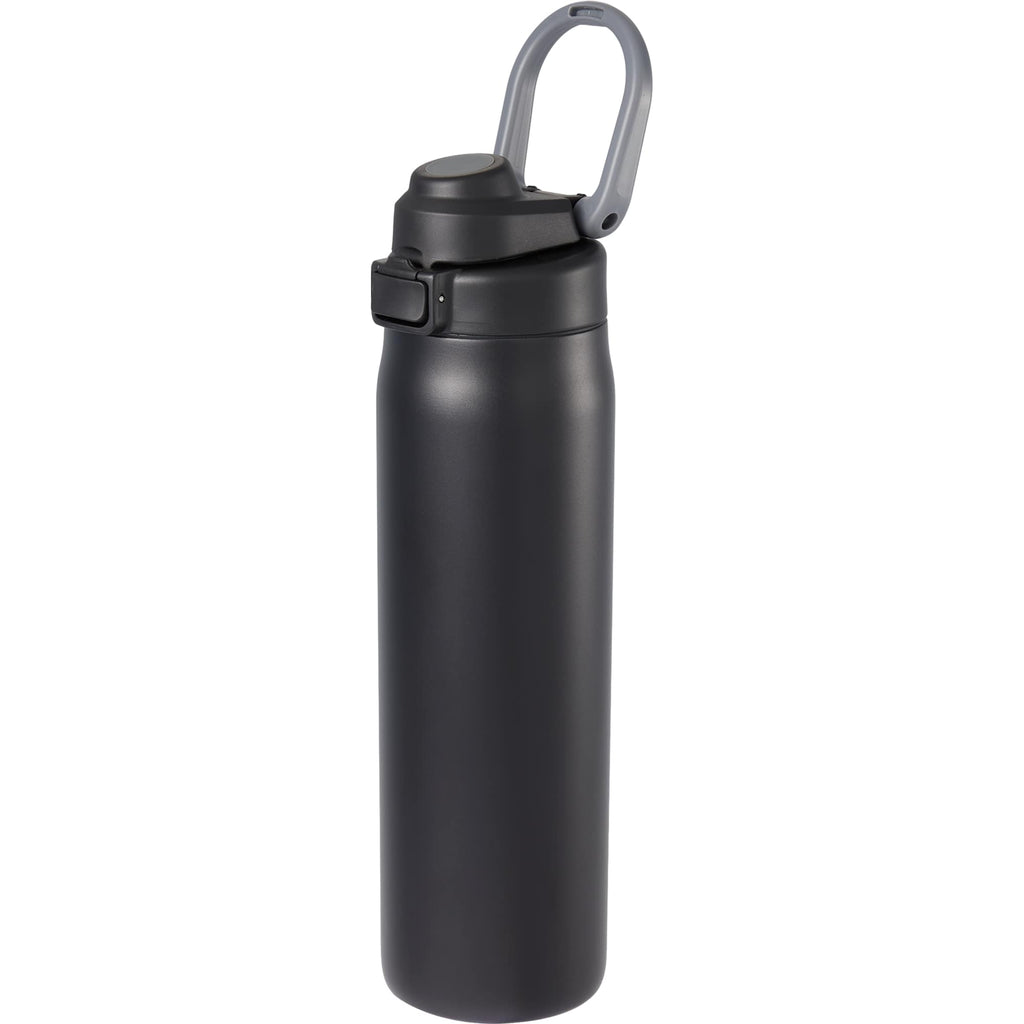 London Sip and Chug Insulated Bottle, 24 oz Full Color - Black - Left Angle