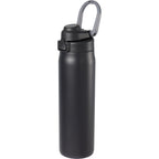 London Sip and Chug Insulated Bottle, 24 oz Full Color - Black - Left Angle