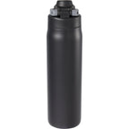 London Sip and Chug Insulated Bottle, 24 oz Laser Engraving - Black - Back