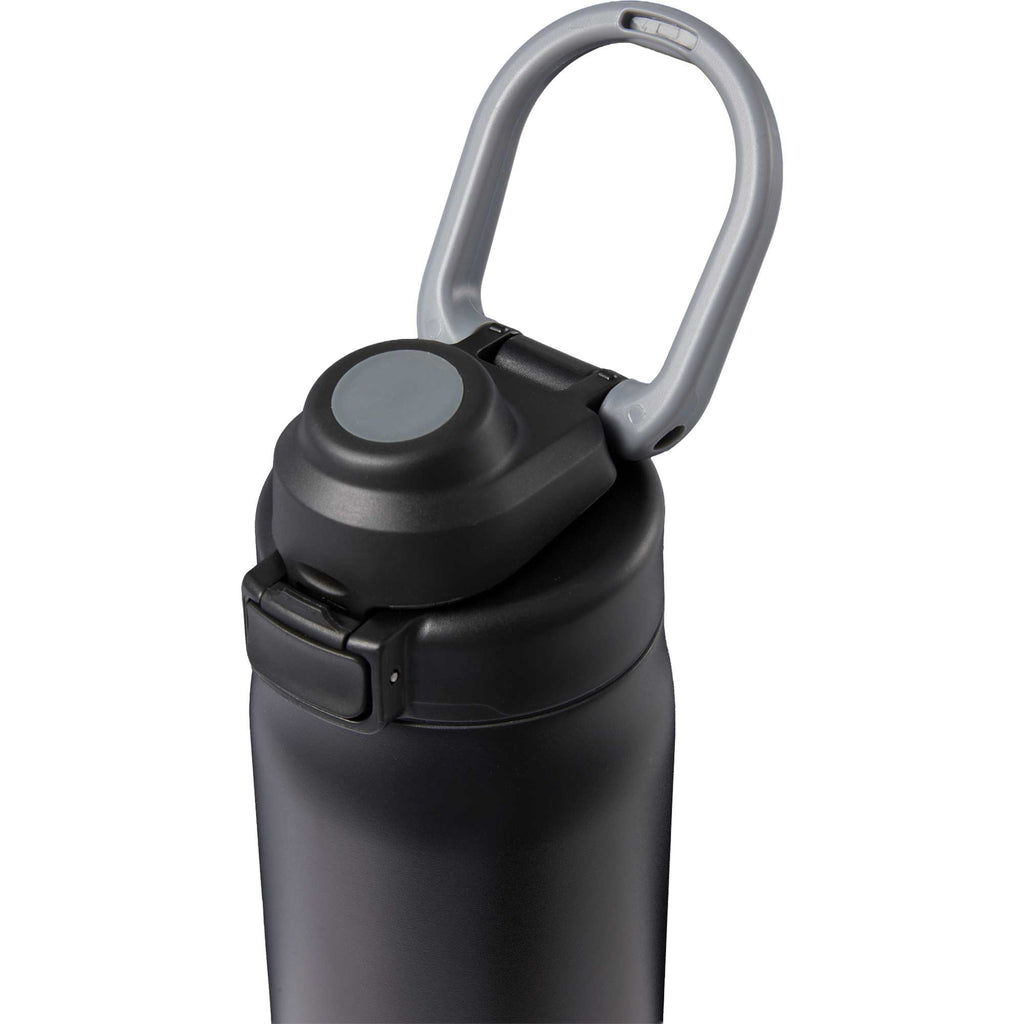 London Sip and Chug Insulated Bottle, 24 oz Laser Engraving - Black - Detail 2