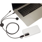 Long Charging Cable with Apple Watch Charger, 47 Inch - Black - Detail