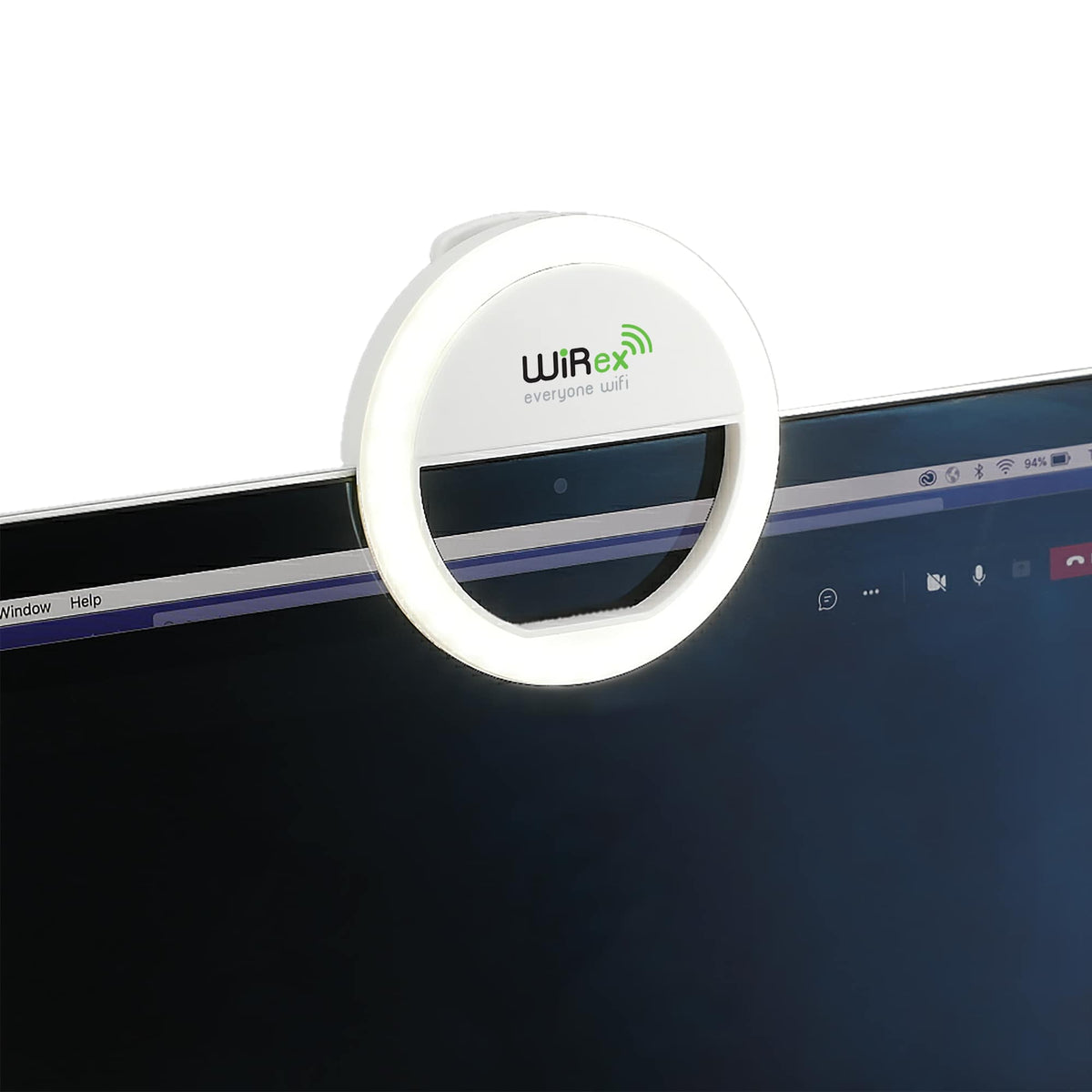Look At Me Clip-On LED Light for Laptops and Phones Full Color - White - Right Angle 3