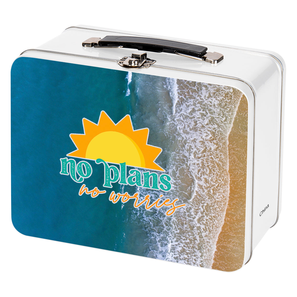 Lunch Box in Throwback Tin - White - Megabrite