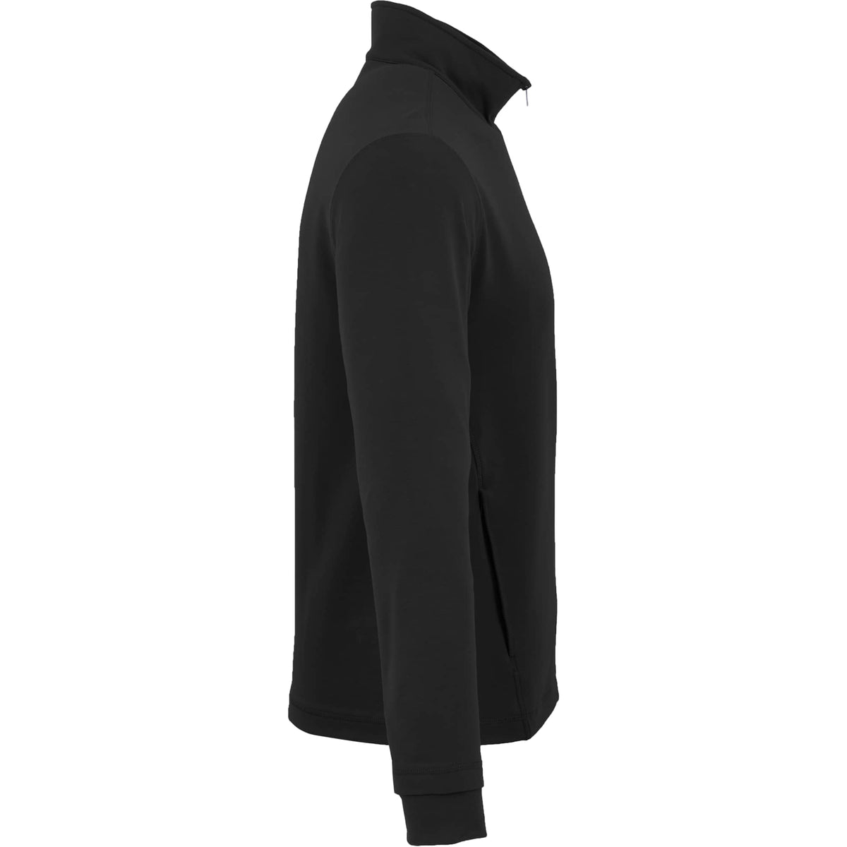 Lyon Stretch French Terry Full Zip Jacket for Men Embroidery - Black - Right Side
