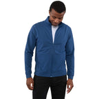 Lyon Stretch French Terry Full Zip Jacket for Men Embroidery - River Blue - Front On Model