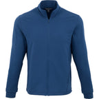 Lyon Stretch French Terry Full Zip Jacket for Men Embroidery - River Blue - Front