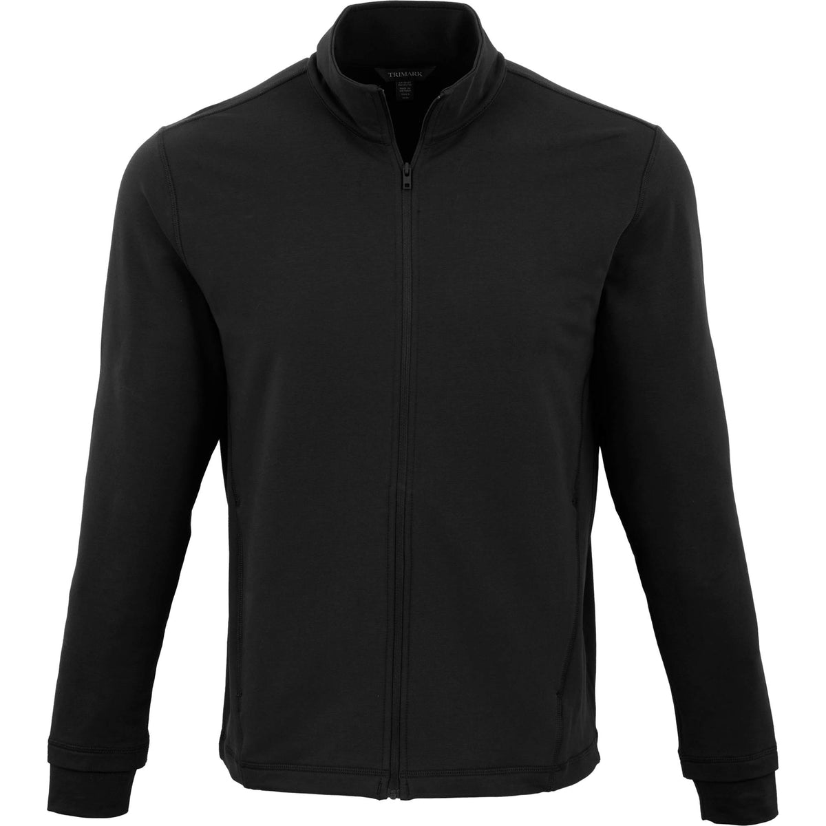 Lyon Stretch French Terry Full Zip Jacket for Men Transfer - Black - Front