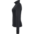 Lyon Stretch French Terry Full Zip Jacket for Women Embroidery - Black - Left Side
