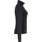 Lyon Stretch French Terry Full Zip Jacket for Women Embroidery - Black - Right Side