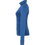 Lyon Stretch French Terry Full Zip Jacket for Women Embroidery - River Blue - Left Side