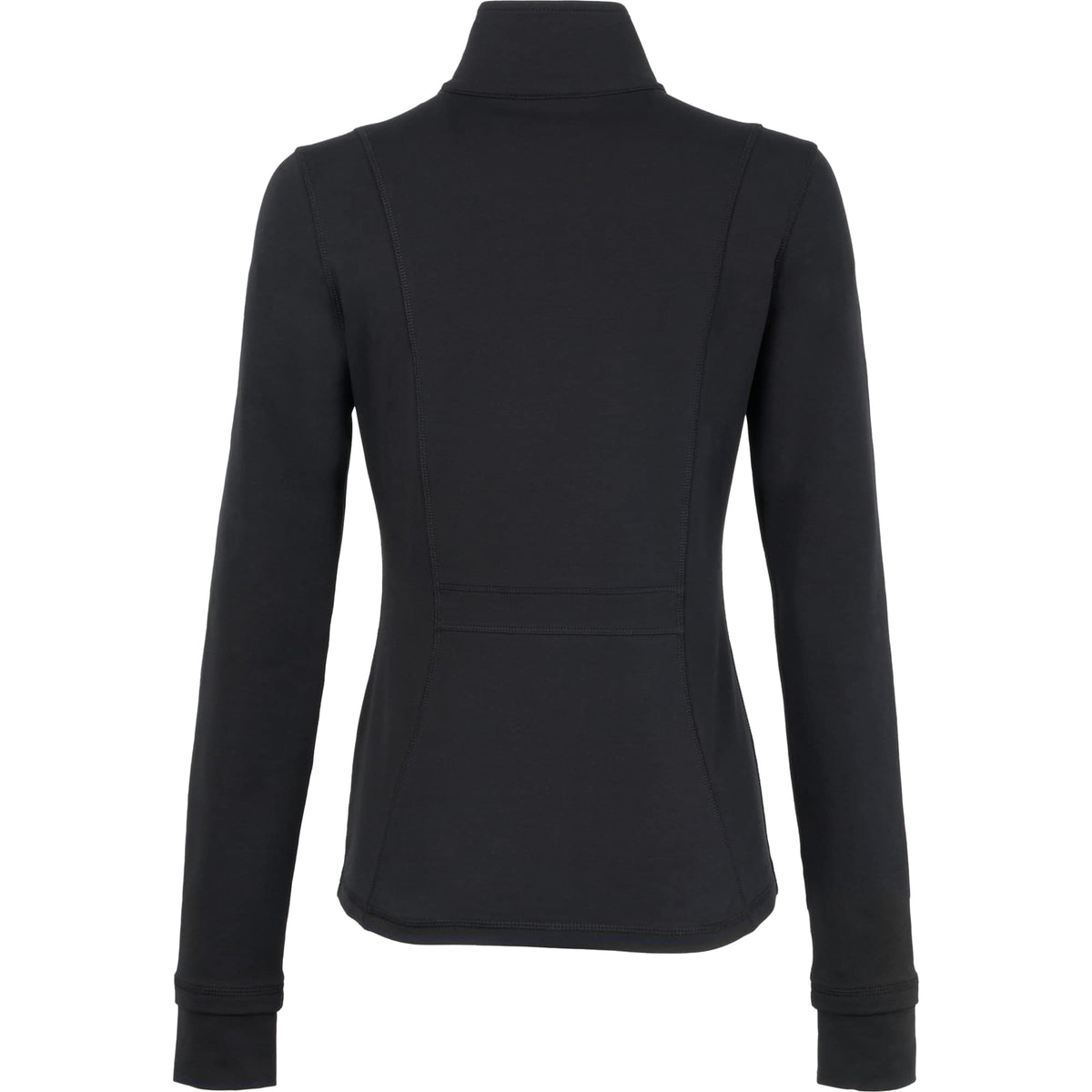 Lyon Stretch French Terry Full Zip Jacket for Women Transfer - Black - Back