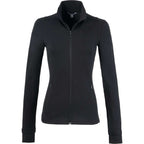 Lyon Stretch French Terry Full Zip Jacket for Women Transfer - Black - Front