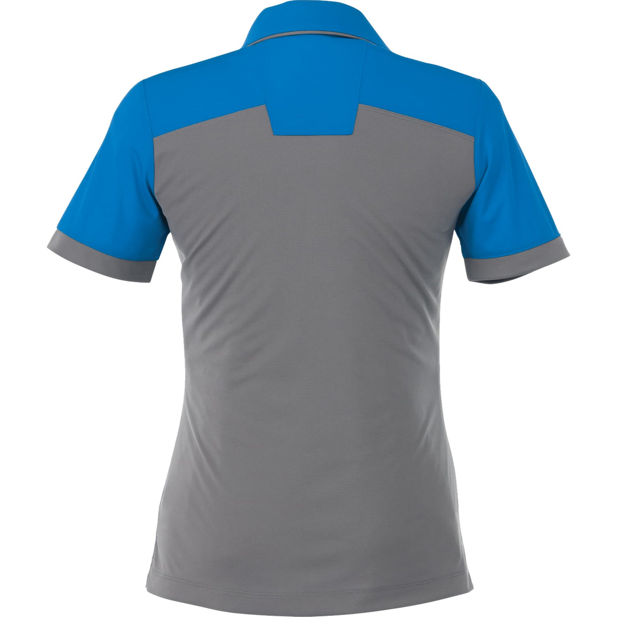 Mack Colorblock Polo for Women Transfer - Olympic Blue/Steel Grey - Back Flat