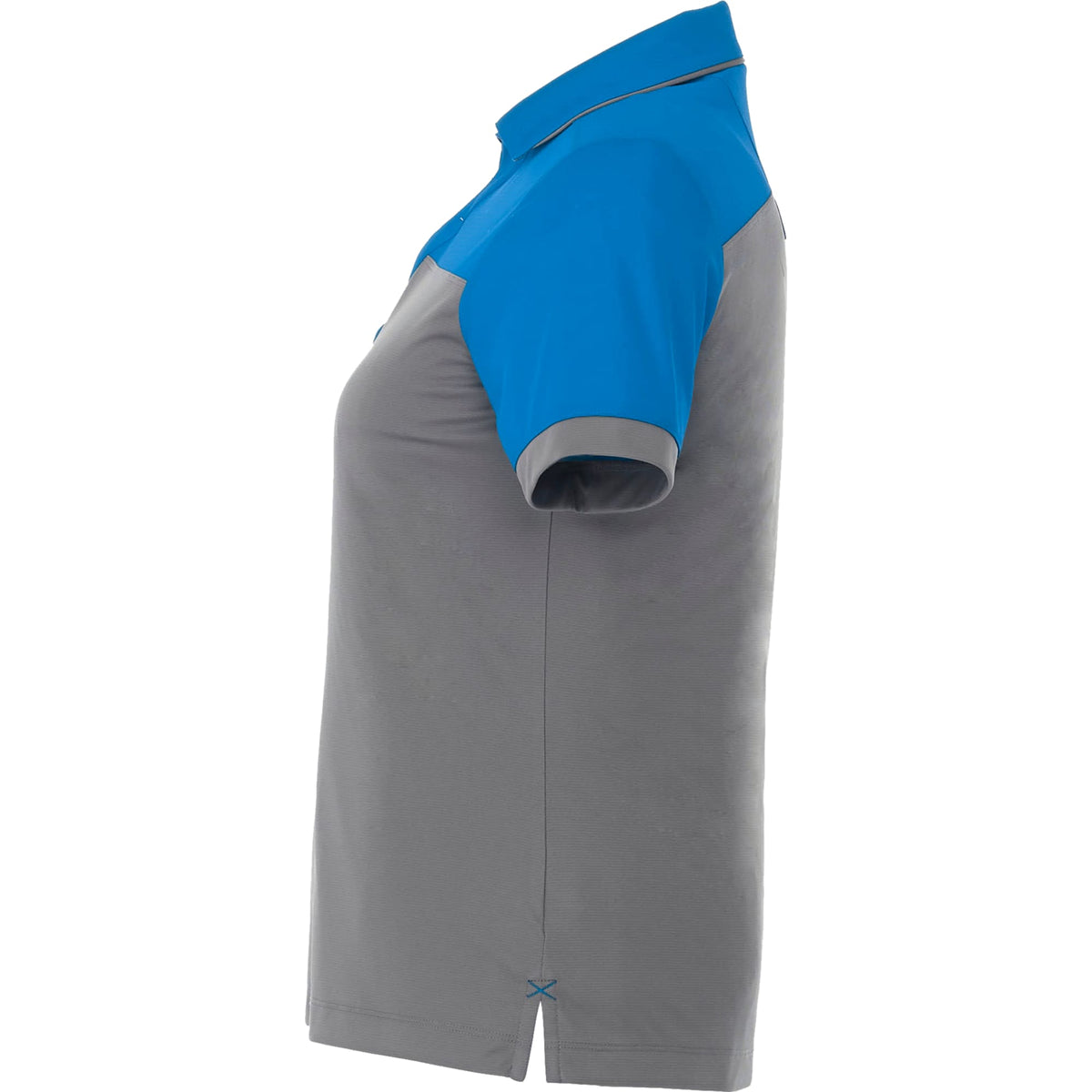 Mack Colorblock Polo for Women Transfer - Olympic Blue/Steel Grey - Left Side