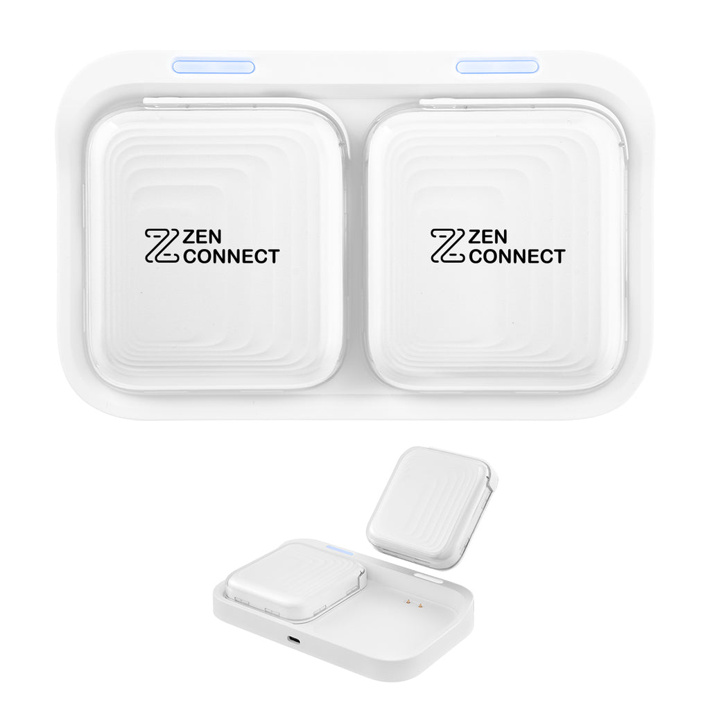 Mag Max Power Bank Set, 18W Full Color - White - Silk Screen