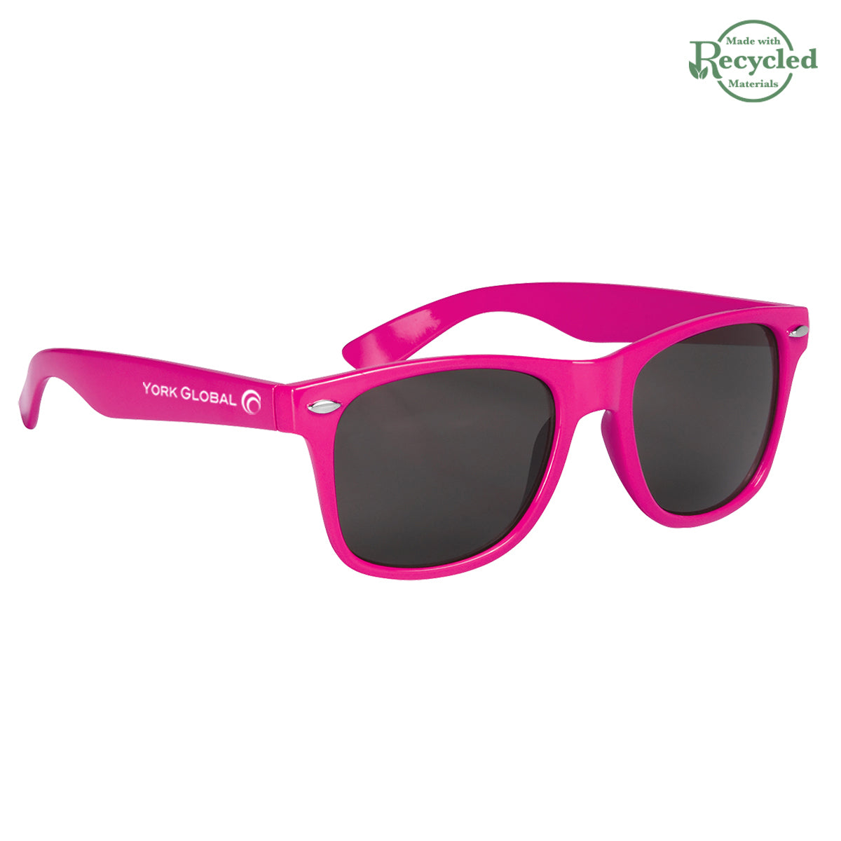 Malibu Sunglasses in Full Color - Magenta - Silk Screen