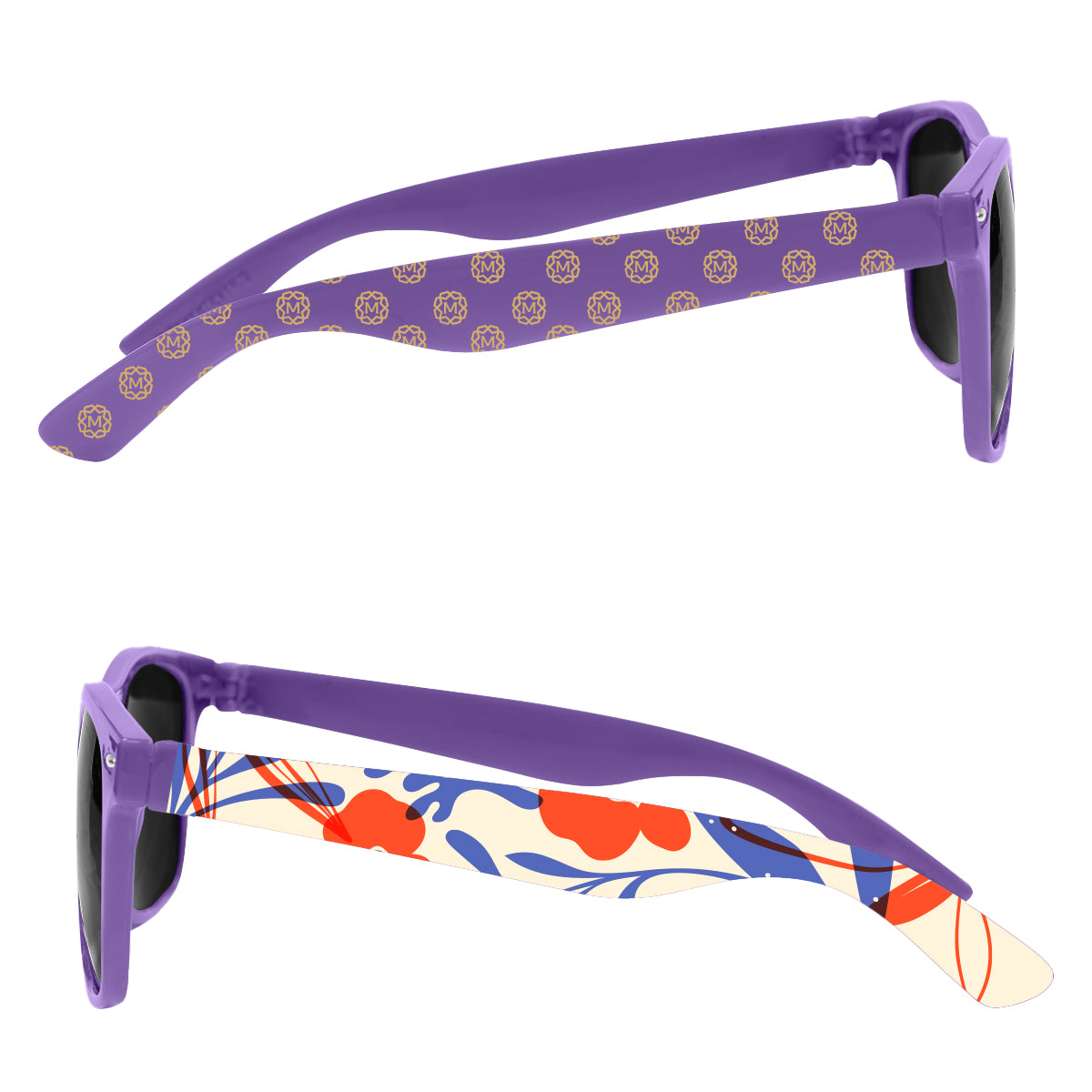 Malibu Sunglasses in Full Color - Purple - Side_Megabrite