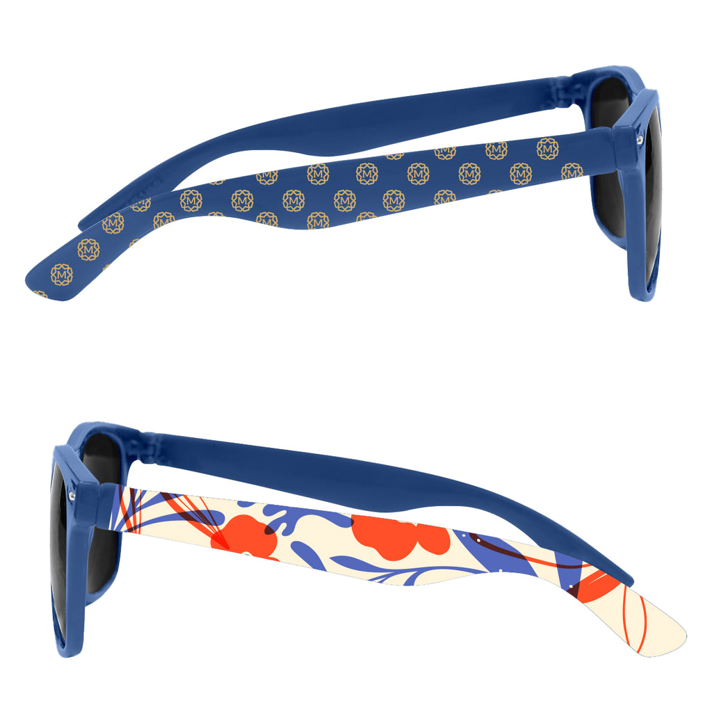 Malibu Sunglasses in Full Color - Royal Blue - Side_Megabrite