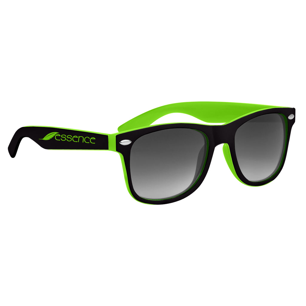 Malibu Sunglasses in Two Tones - Black - Silk Screen