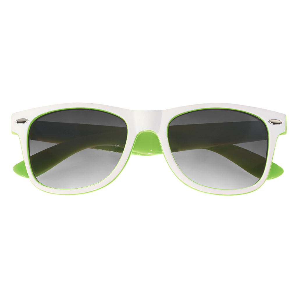 Malibu Sunglasses in Two Tones - White - Closed