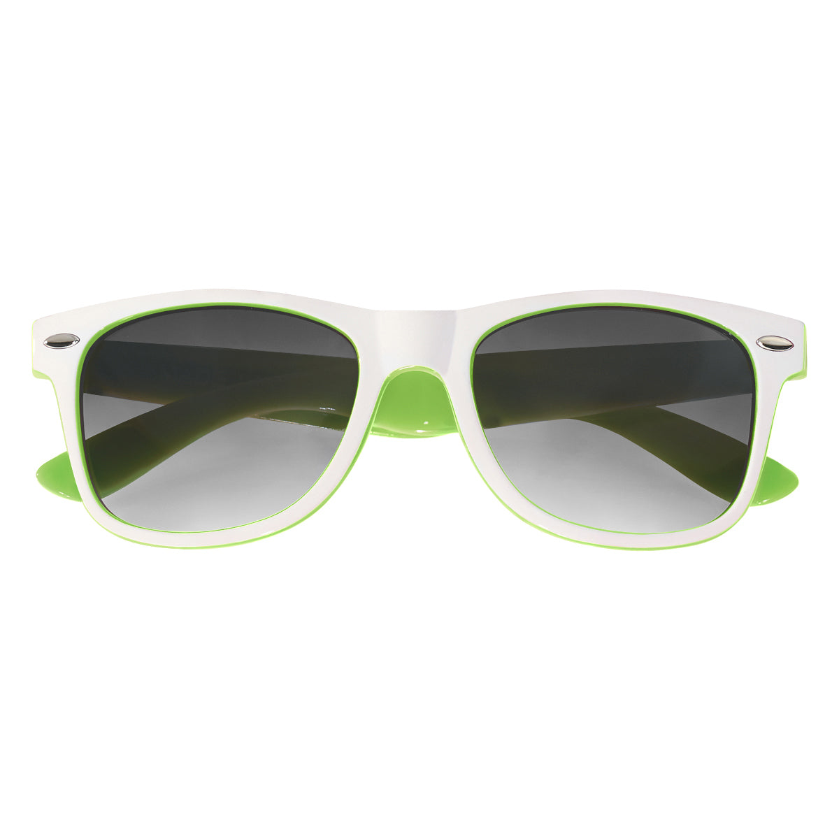 Malibu Sunglasses in Two Tones - White - Closed